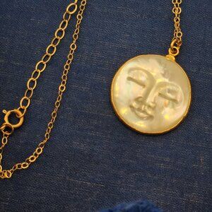 Moon necklace made from Abalone Shell